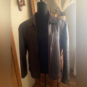 Men's Dark Brown Leather Jacket